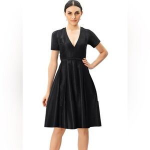 Silk dupioni knee length dress
